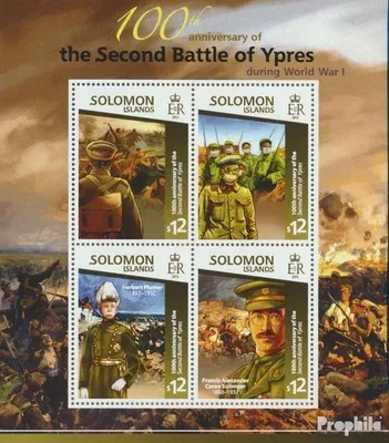 Produktbild von Briefmarken Salomoninseln 2015 Mi 3032-3035 Kleinbogen (kompl. Ausg.) postfrisch Schlacht von Ypern