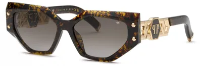 Produktbild von Philipp Plein SPP174S Avana marrone+nero lucido 57/16/140 Damen Sonnenbrillen