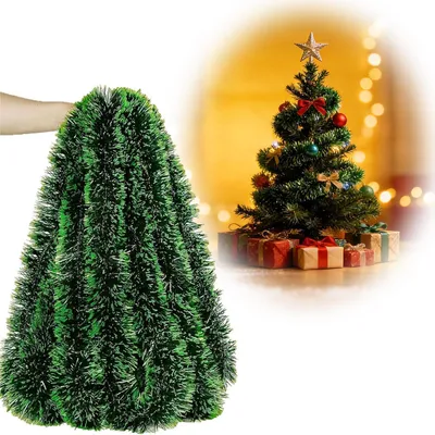 Obrázok produktu pre Vianočné girlandy, zelené, 6 kusov, dĺžka 2 metre, smrekové vetvičky, dekorácie, vhodné na vonkajšie aj vnútorné použitie