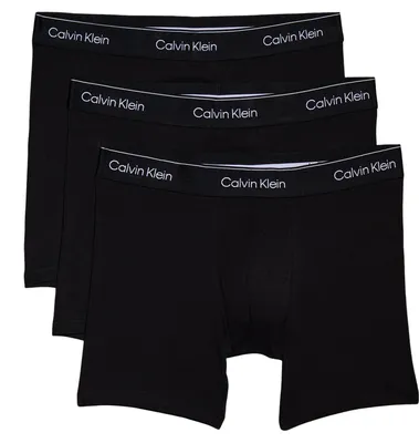 Produktbild von Calvin Klein Icon Baumwolle Stretch 3-Pack Boxer Brie LV00NB4394-TM6 Schwarz Größe XS