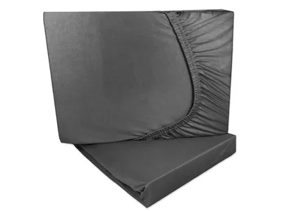 Produktbild von Doppelpack Mikrofaser Spannbettlaken 90x200 cm - 100x200 cm Grau