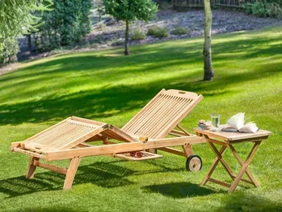 Zdjęcie produktu dla Mountfield Drewniany Stołek Ogrodowy Gentle 50x50x50cm, Teak