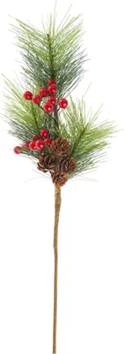Produktbild von DPI Kiefern-Pick mit Beeren und Zapfen, L 45 cm, Weihnachtsdeko, Tischdekoration