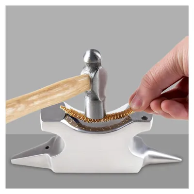 Produktbild von Doppelhornamboss – Bankblock aus Edelstahl | Schmuck-Schmiedewerkzeug, Metallformring-Dornständer, robuste Lötbasis für Drahtwickelformung