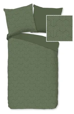 Productafbeelding van Pure Dekbedovertrek "Groningen" - Groen - (135x200 cm) - 100% Polyester