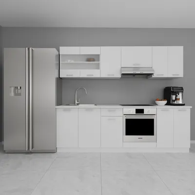 Produktbild von VCM 8-tlg Einbauküche | Maße ca. H. 145 x B. 240 x. T. 46 cm | Küchenzeile | Küchenblock | Komplettküche - Esilo