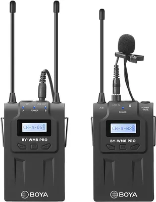 Zdjęcie produktu dla BOYA BY-WM8 Pro-K1, Mikrofon konferencyjny, Wielokierunkowy, Przewodowa, 3,5 mm (1/8"), 100 m, Czarny