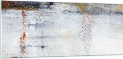 Produktbild von Bilder auf glas - Einteilig - Abstraktion weiß verschwommen - 100x40cm - Glasbilder - Wandbilder - Bilder - Wanddekoration aus Glas - Glas Bilder - Wandbild auf Glas - GAB100x40-4535
