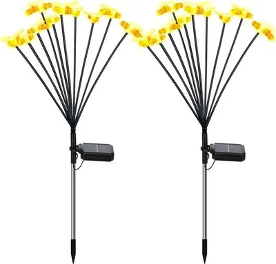Image de Lampes solaires en béton, lot de 2 - IP65 - LED - éclairage de jardin - étanches - sans fil
