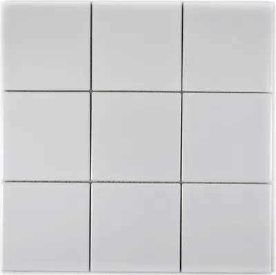 Produktbild von Mosaik Fliese Keramik weiß glänzend Fliesenspiegel Küche MOS23-0101_f