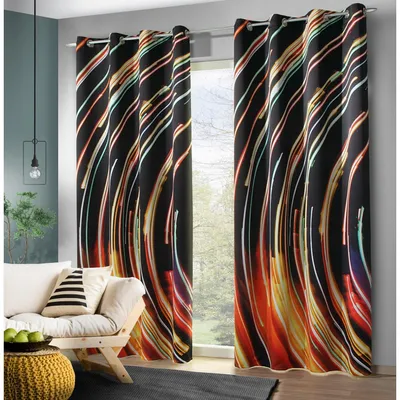 Produktbild von Verdunkelungsvorhang Lichtkreis - blickdichter Ösenschal Größe (HxB) 245x135cm