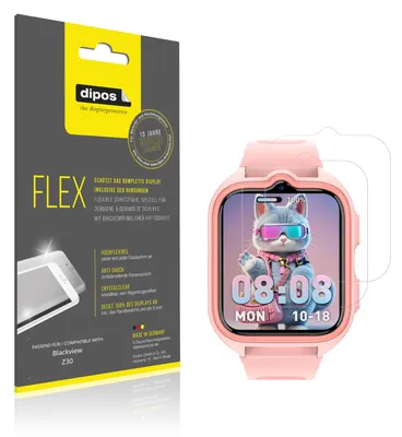 Produktbild von 2x Schutzfolie für Blackview Z30 Folie, 100% Displayabdeckung, dipos Flex