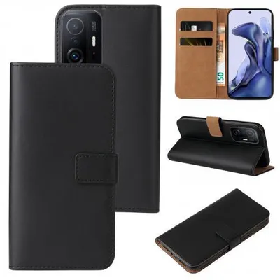 Produktbild von Kunstleder Flip-Hülle für Xiaomi - Farbe: Schwarz - Modellkompatibilität: Für Xiaomi 11T Pro