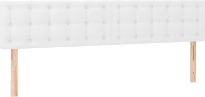 Produktbild von vidaXL Kopfteile Weiß 200x5x78/88 cm Kunstleder