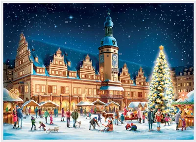 Produktbild von Adventskalender Leipzig A3 mit Rathaus und Sehenswürdigkeiten