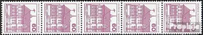 Produktbild von Briefmarken Berlin (West) 1979 Mi 611A R Fünferstreifen (kompl.Ausg.) postfrisch Burgen und Schlösser