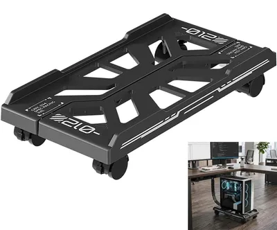 Immagine prodotto di Supporto mobile per CPU con ruote, ideale per l'uso in casa e in ufficio