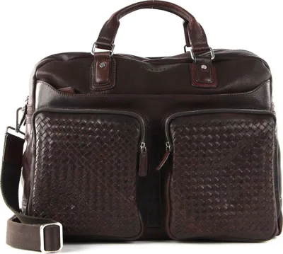 Zdjęcie produktu dla bugatti torba podróżna z przegrodą na laptopa Woven Weekender Darkbrown brązowa