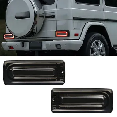 Für Mercedes G-Modell W463 00-18 LED Lightbar Rückleuchten Heckleuchten Schwarz in der Farbe Schwarz von Carparts-Online GmbH