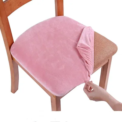 Immagine prodotto di Coprisedie elasticizzati per sedie da pranzo (set di 4, rosa)