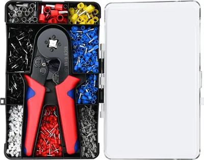 Immagine prodotto di INF Kit di terminali a bussola europei, 1200 pezzi, rame e PVC, multiuso