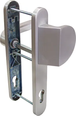 Produktbild von Schmalrahmen Türbeschlag SRG 1616 Alu F1 PZ 92mm Kn/Dr Türklinke Türgriffe