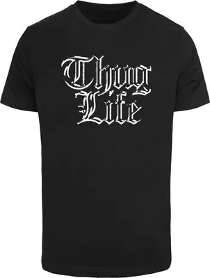 Obrázok produktu pre Pán Tee Thug Life Wording Tričko čierne - M