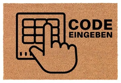 Produktbild von TabPrint Kokos Fußmatte für die Tür Lustig Geschenk 40x60