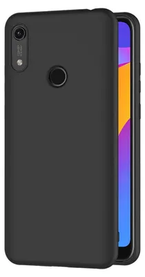 A black phone case is shown from the back, with the phone screen visible on the right side.