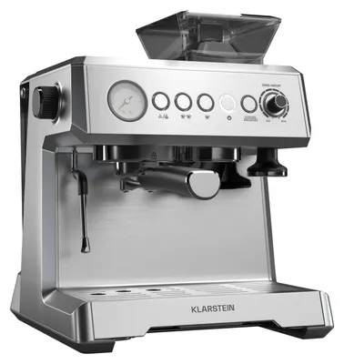 Obrázek produktu pro Klarstein GrandPresso pákový kávovar, precizní mlýnek, parní tryska, portafiltr, indikátor tlaku, 20 bar