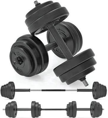 Produktbild von Verstellbares Hantelset – 40 kg Gewicht – Edelstahl – Schwarz – Krafttraining, Kurzhanteln