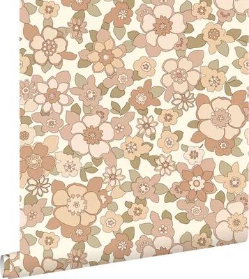 Produktbild von ESTAhome Tapete Retro Blumen Beige 50 x 900 cm