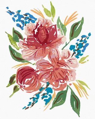 Produktbild von Zuty - Malen nach Zahlen - HERBSTBLUMEN (ALEXANDRIA GILBERT), 40x50 cm, ohne Keilrahmen