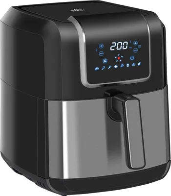 Produktbild von HOMCOM Heißluftfritteuse 6,5 L 1700W mit 8 Menüs LED-Display Antihaftbeschichteter Korb für gesundes ölfreies fettarmes Kochen Schwarz 36,5 x 29 x 33,8 cm
