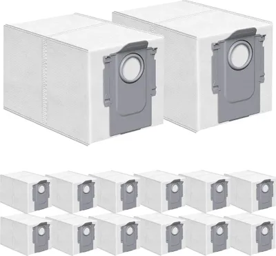 Produktbild von Roborock Ersatz-Staubbeutel 3L, kompatibel mit Qrevo/Saros/S8 MaxV Ultra Serie, hocheffizient, auslaufsicher, 14 Stück, einfache Installation, Kehrmaschinenzubehör