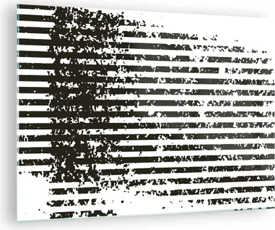 Produktbild von Bilder auf glas - Einteilig - Abstraktion Schwarz Gürtel - 70x50cm - Glasbilder - Wandbilder - Bilder - zum Aufhängen bereit - Wanddekoration aus Glas - Glas Bilder - Wandbild auf Glas - GAA70x50-4855