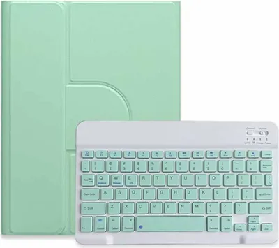 Produktbild von INF Mintgrüne Bluetooth Tastatur Magnetische Hülle für iPad Air 4/5 10.9 Zoll