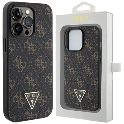 Zdjęcie produktu dla Etui Guess 4G Triangle Metal Logo Na Iphone 13 Pro Max - Czarne