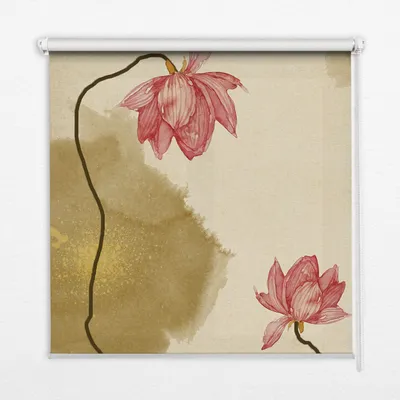 Produktbild von Seitenzug-Rollo Fensterrollo Jalousie - Lichtdurchlässig Springrollos - 80x140 cm - Blumen