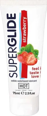 Produktbild von Superglide - Essbares Gleitmittel auf Wasserbasis - Erdbeere - 3 fl oz / 75 ml
