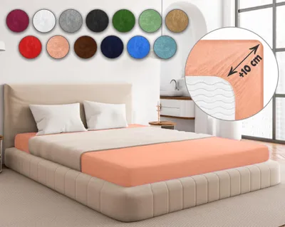 Zdjęcie produktu dla Prześcieradło 180 x 200 cm z bawełny frotte, Różowe