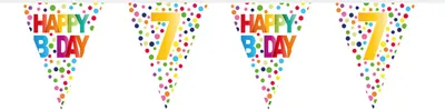 Image de Drapeau -Ligne Confetti 7 ans, 10mtr.