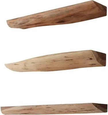 Produktbild von Hoyz - Wandregal Edge - 60 cm - 3er-Set - Braun