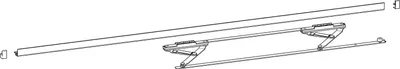 Produktbild von HAUTAU ATRIUM HKS 160 S, Halteschiene, weiß, FFB 901-1250mm, 1 Stk