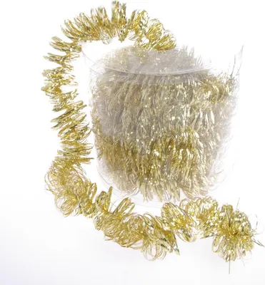 Produktbild von Lamettagirlande Weihnachten - "Spriale" - 5m lang - Gold - 64184