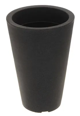 Produktbild von Großer Blumentopf CAPRI, rund, Ø 24 x 35 cm, dunkelgrau