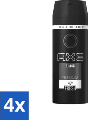 Produktbild von Axe Deodorant Bodyspray Schwarz 150 ml - Vorteilspack - 4 Stücke