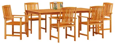 Produktbild von vidaXL Garten Essgruppe 7 stk. Braun Massivholz Akazie