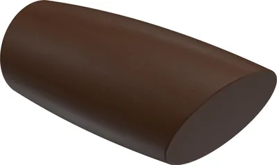 Produktbild von Interdeco Endstücke / Zierabschlüsse für Gardinenstangen mit 20 mm Ø Nussbaum, Typ Etta (Ellipse Schräge), Pack. 2 Stück