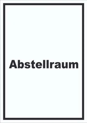 Produktbild von Abstellraum Schild mit Text Lager hochkant A2 (420x594mm)